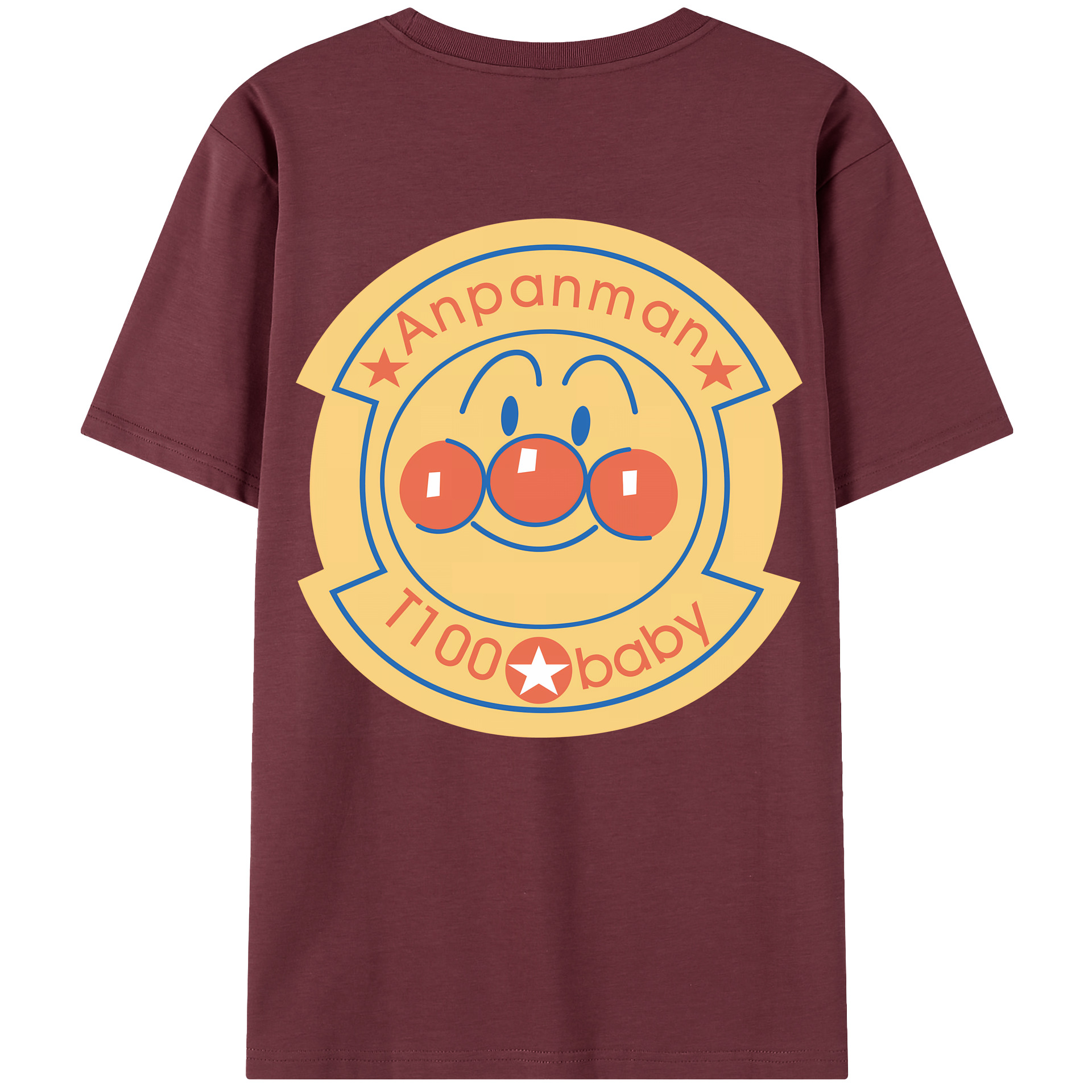 （画像用） アンパンマン Anpanman 綿100％半袖Tシャツ（背面プリント）